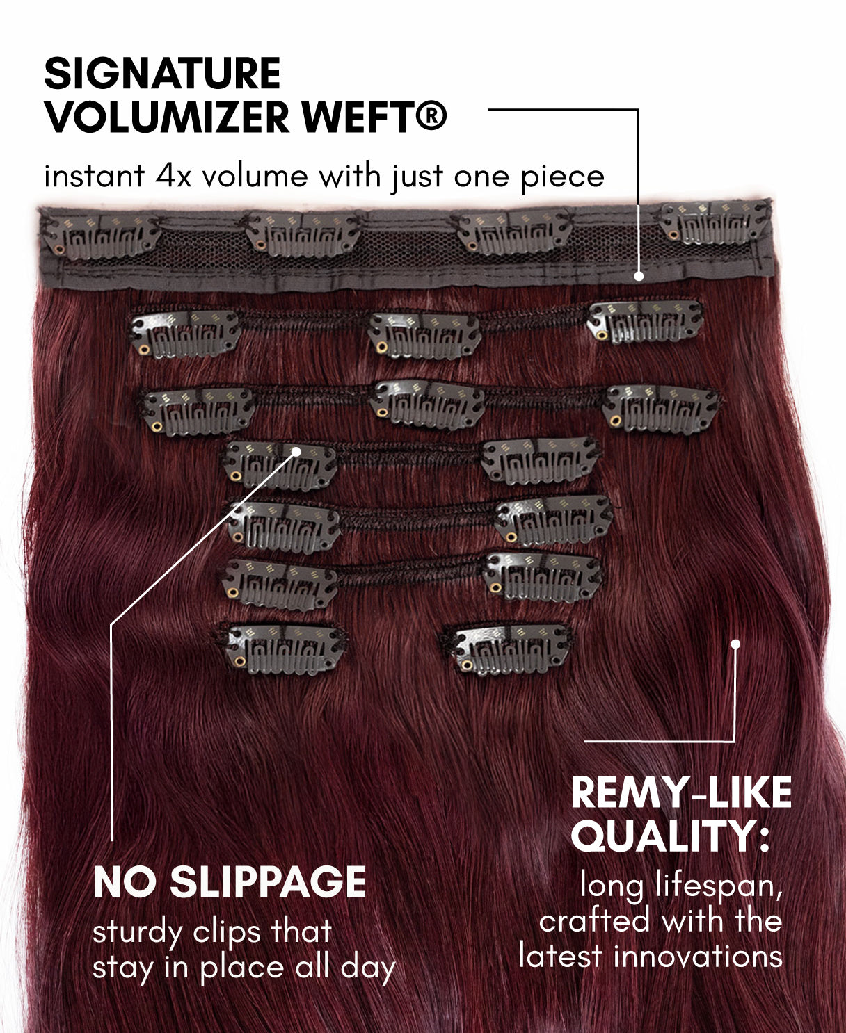 clip-in hair extensions cherry red. – Irresistible Me