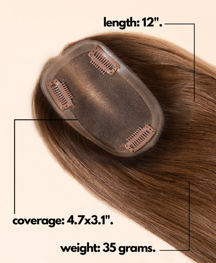 hair topper rooted brown(#2o6r).