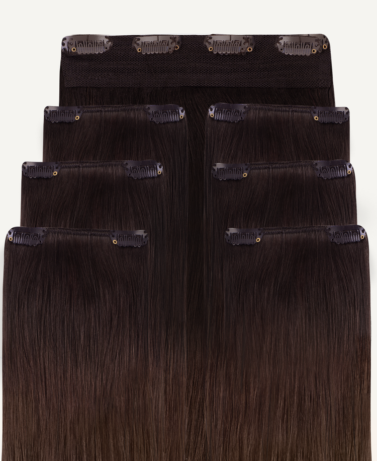clip-in hair extensions #1b-2-4 dark ombre.