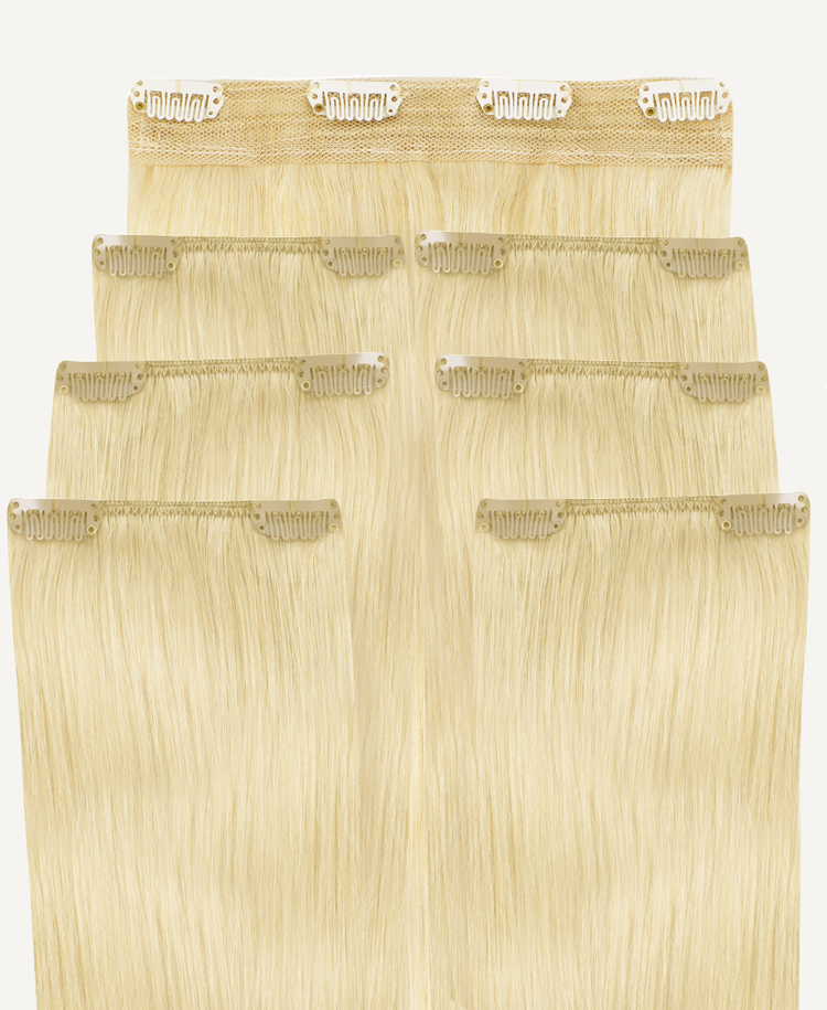 clip-in hair extensions #60 platinum blonde.