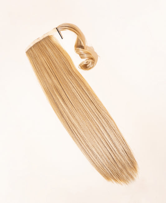long straight ponytail - honey blonde 26".