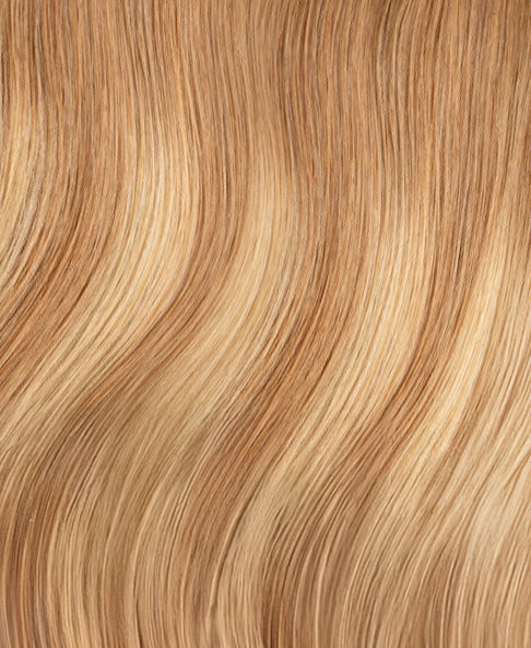 clip-in hair extensions blonde balayage.