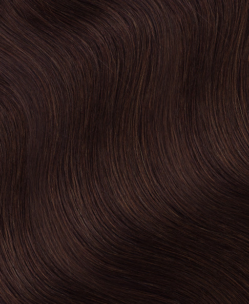 halo one-step hair extensions chocolate brown.