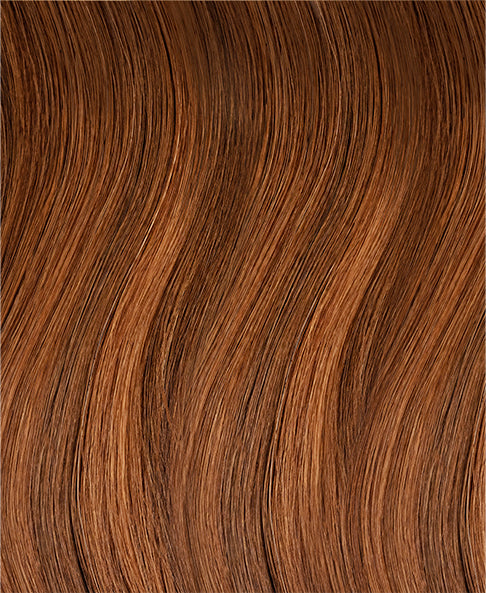 halo one-step hair extensions chestnut balayage.