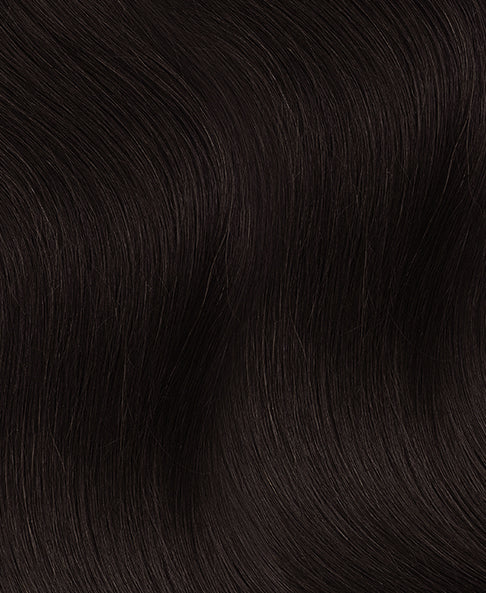 halo one-step hair extensions dark brown.