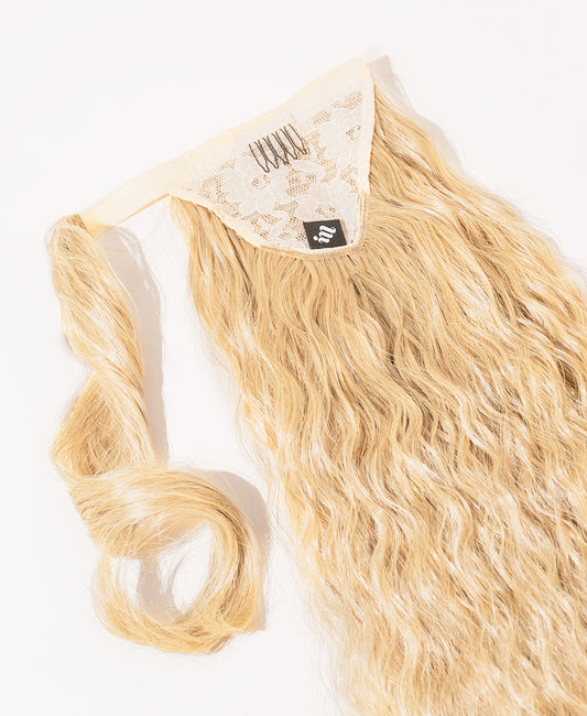 vegan fiber long wavy ponytail - champagne 26".