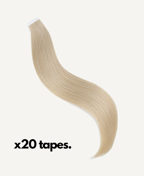 tape-in hair extensions #60 platinum blonde.