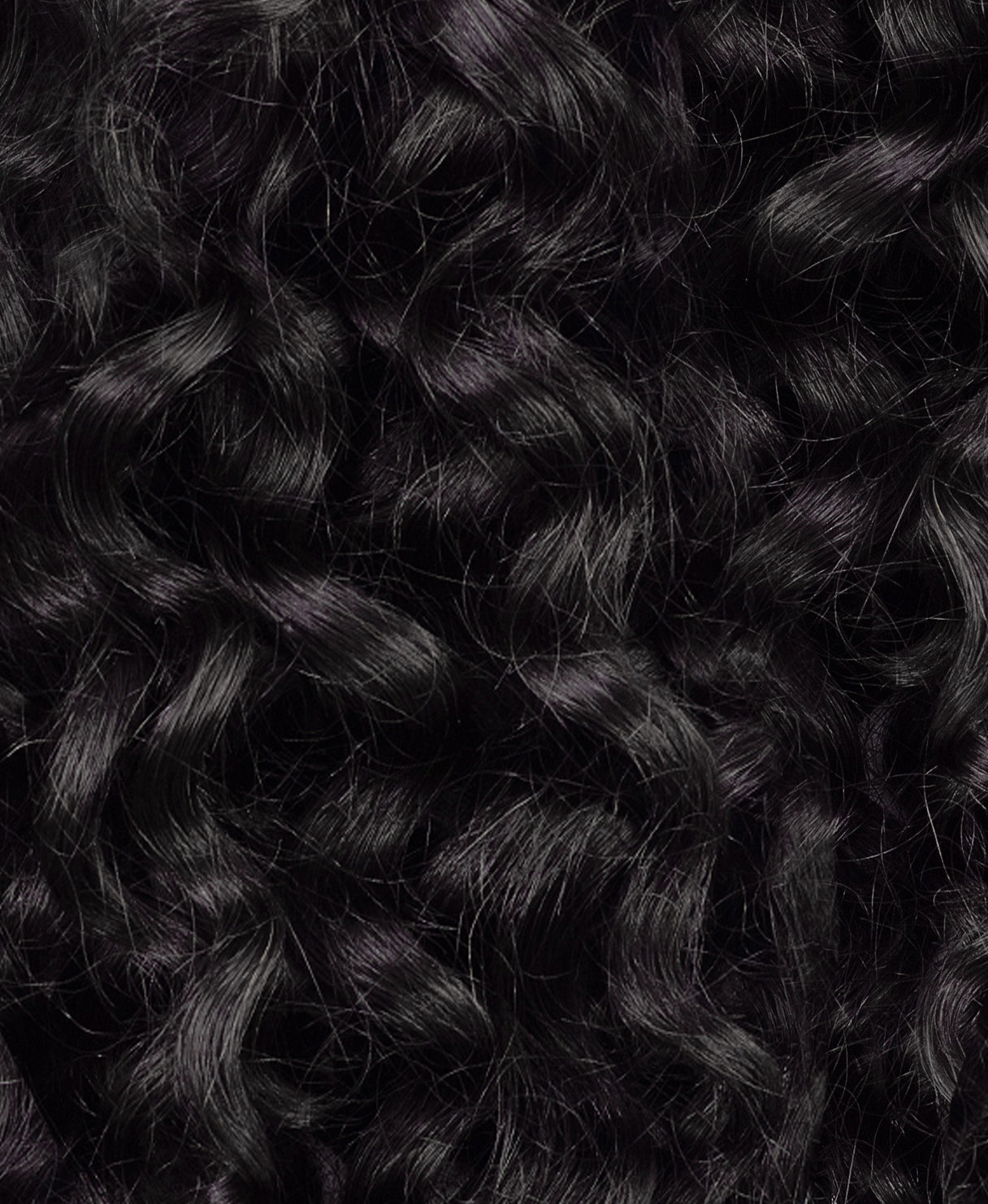 curly (3A curls) clip-in extensions natural black.