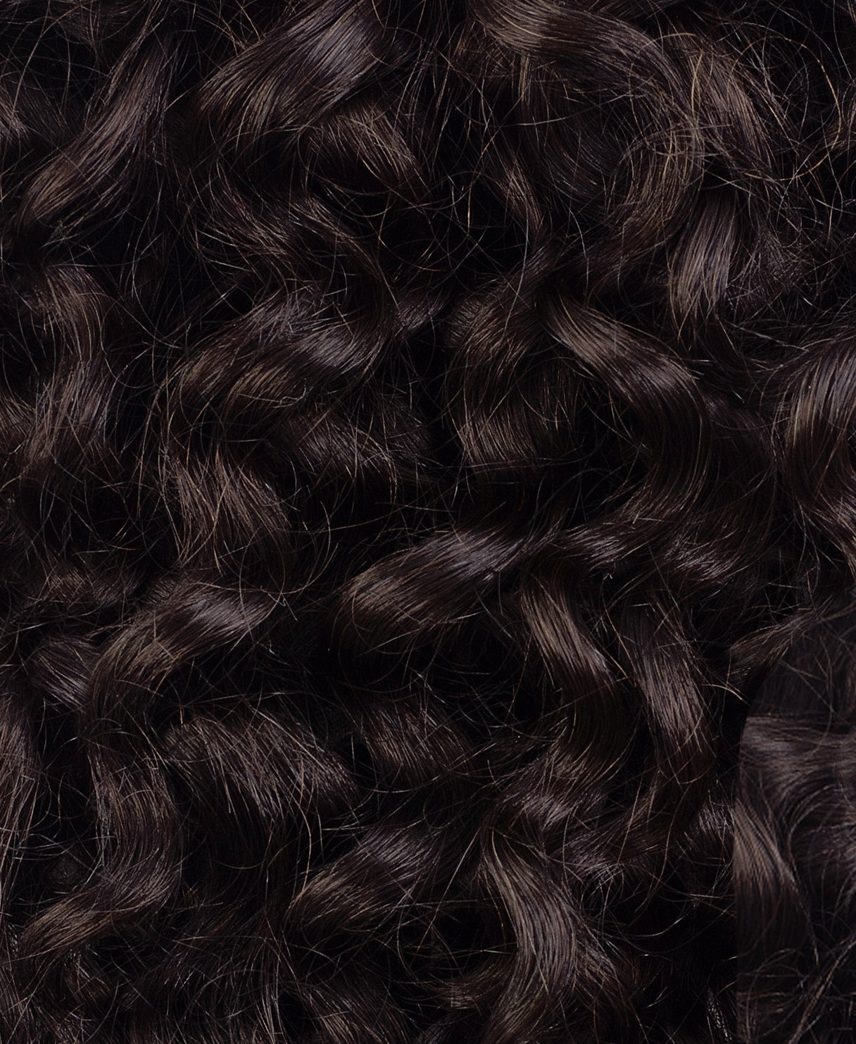 curly (3A curls) clip-in extensions chocolate brown.