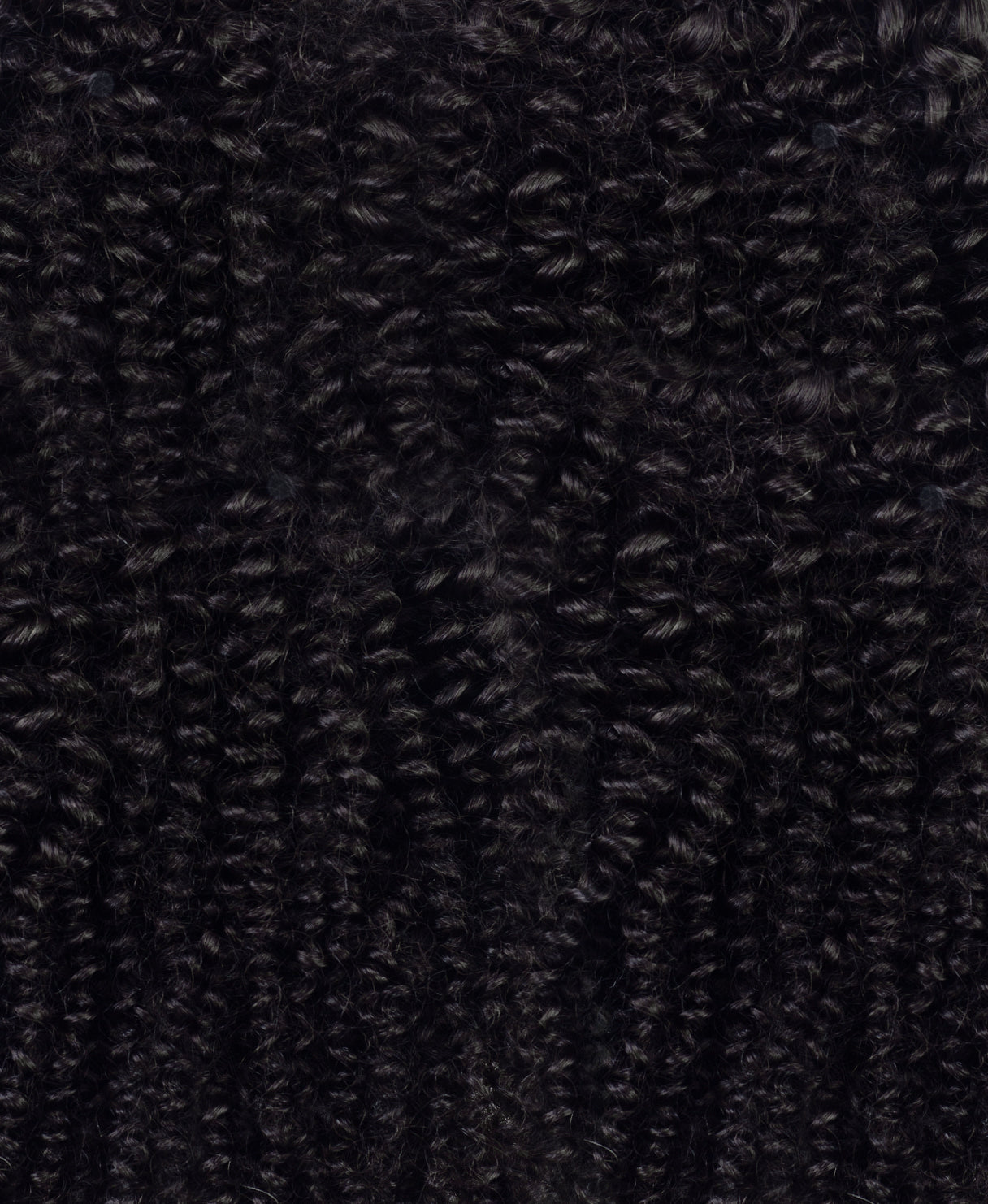 kinky (4A curls) clip-in extensions #1b natural black.