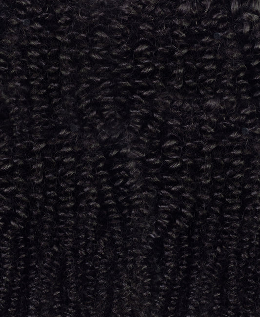 kinky (4A curls) clip-in extensions #1b natural black.