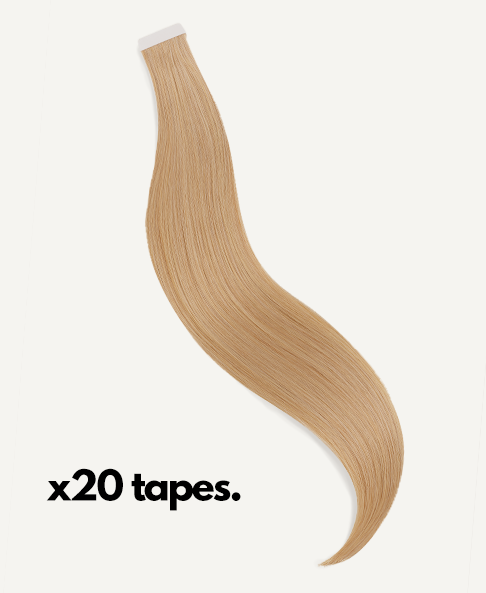 tape-in hair extensions #14 medium blonde.