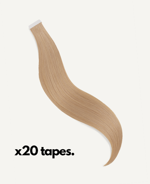 tape-in hair extensions #28 honey blonde.