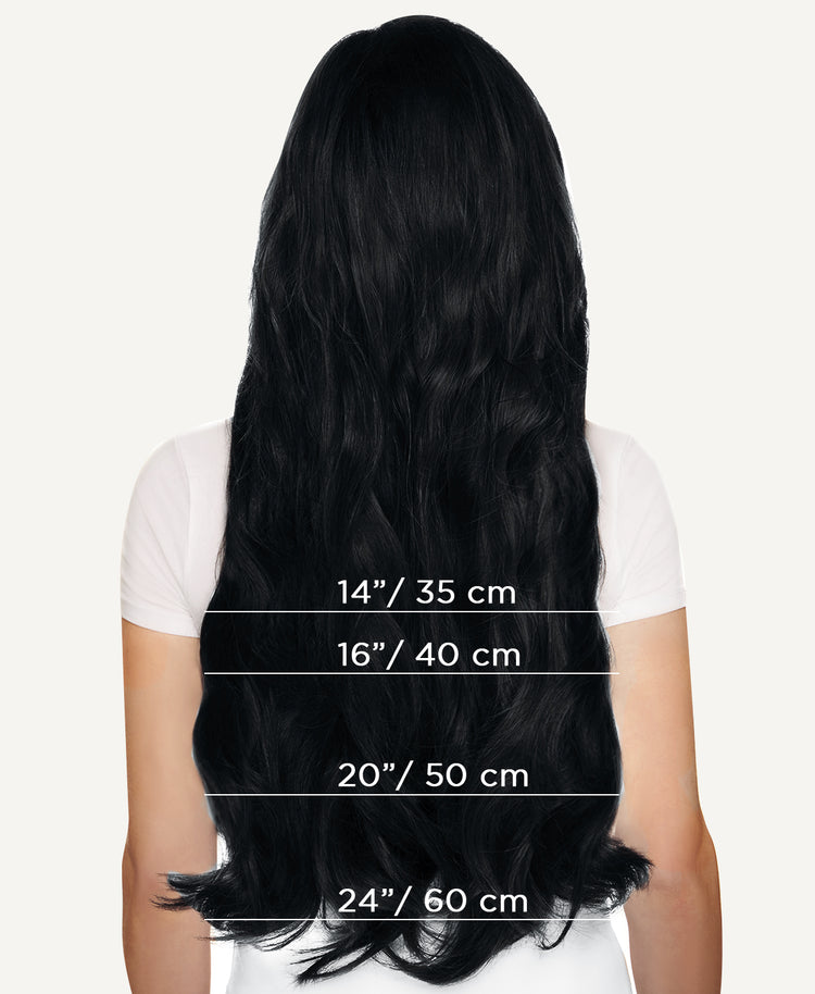 clip-in hair extensions #1 jet black.