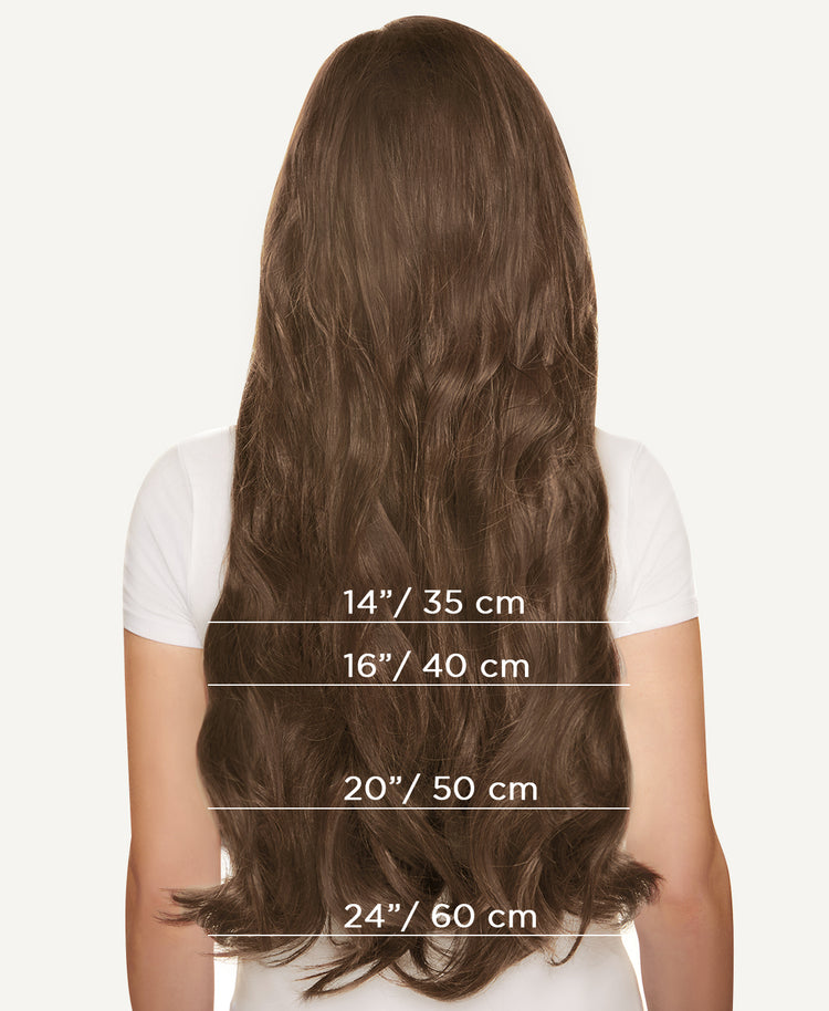 clip-in hair extensions #6 light brown.