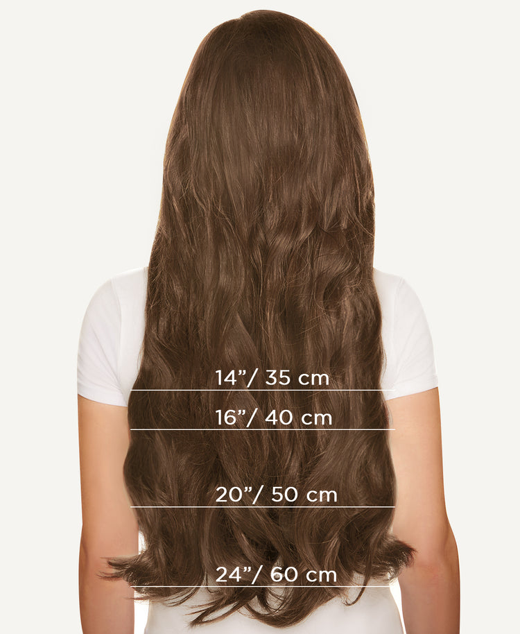 tape-in hair extensions #6 light brown.