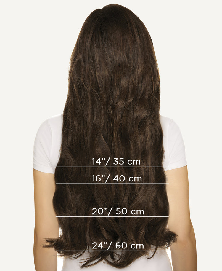 clip-in hair extensions #4 medium brown.