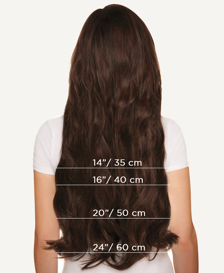 tape-in hair extensions #4 medium brown.