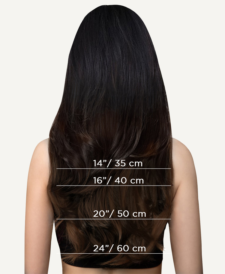 tape-in hair extensions #1b-2-4 dark ombre.