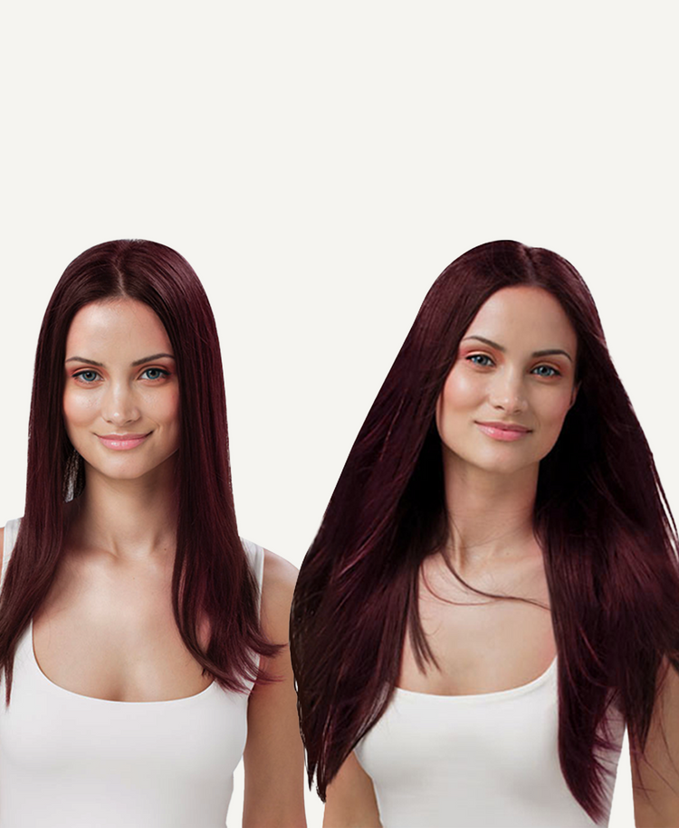 clip-in hair extensions #99J cherry red.