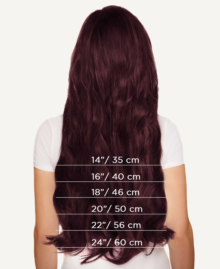 tape-in hair extensions #99J cherry red.