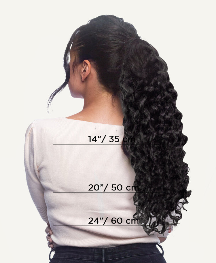 curly ponytail - #1b natural black.