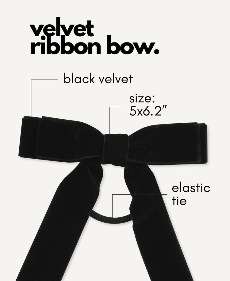 velvet hair bow.