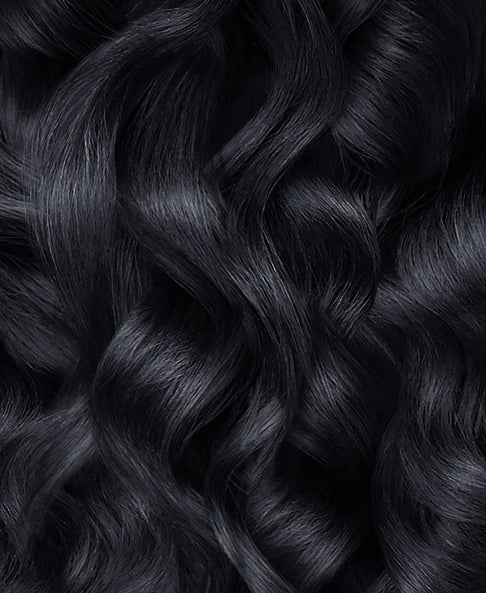 curly tape-in hair extensions #1 jet black.