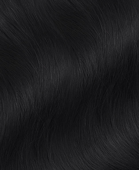 invisible clip-in hair extensions #1 jet black.