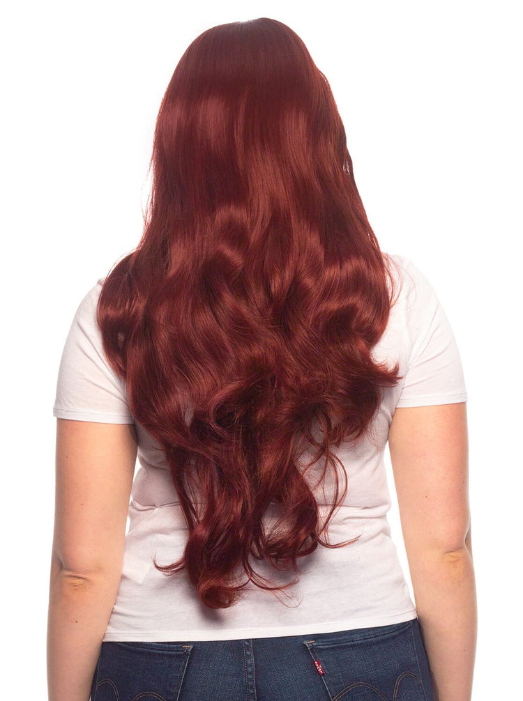 Synthetic Wig Long Wavy Red