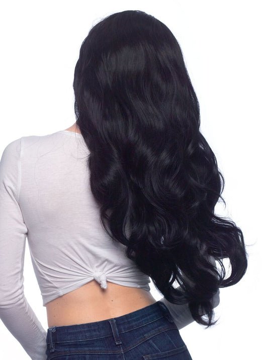 Synthetic Wig Wavy Black