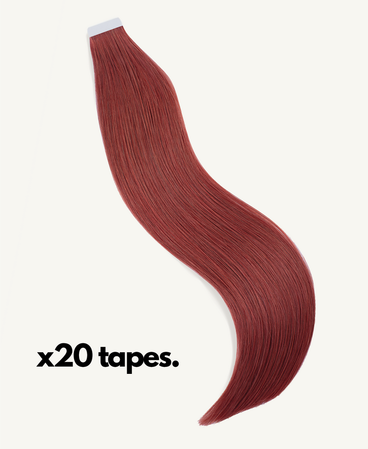 tape-in hair extensions #130 copper.