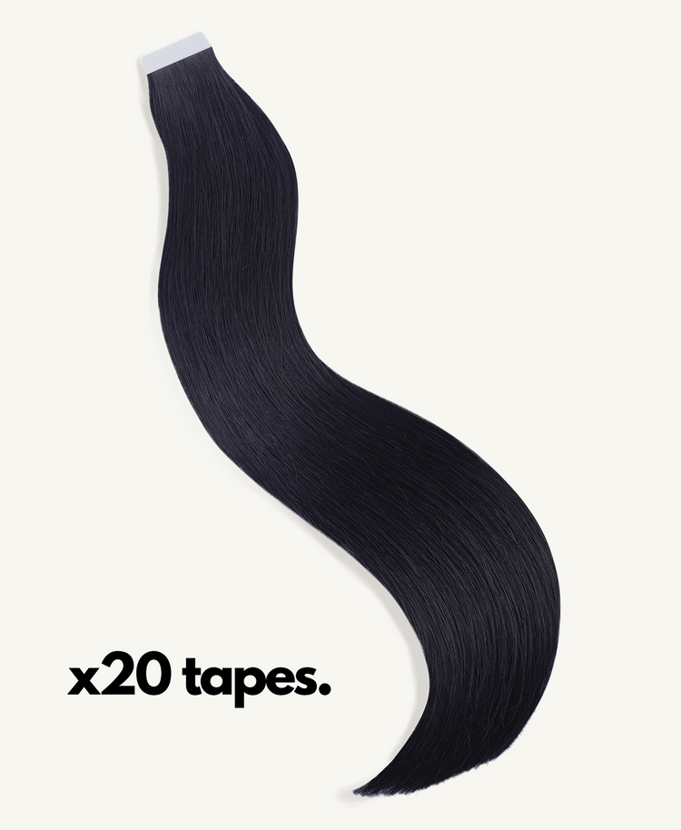 tape-in hair extensions #1 jet black.