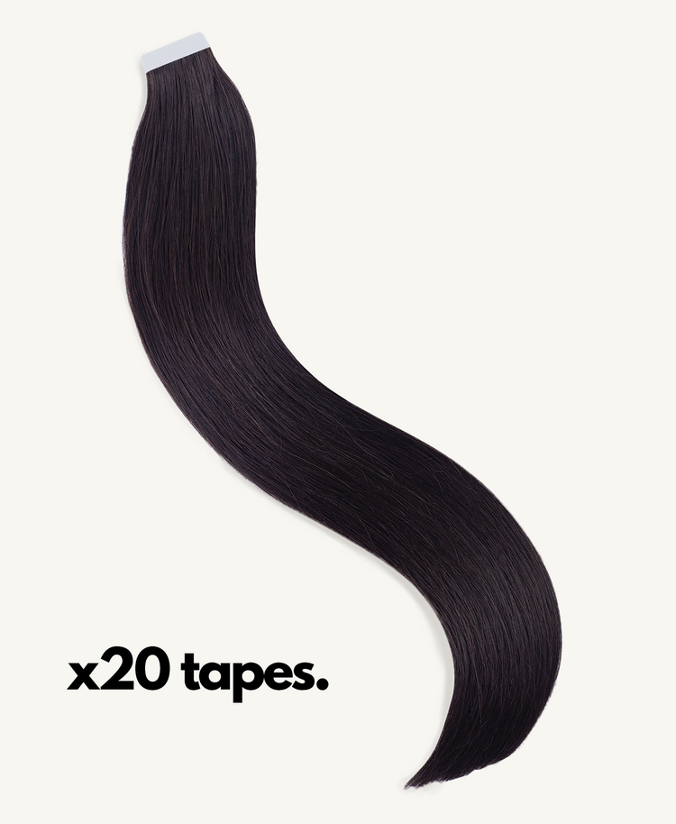 tape-in hair extensions #1b natural black.