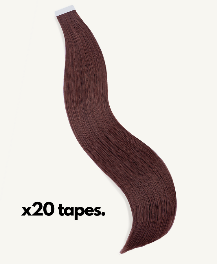 tape-in hair extensions #33 auburn.
